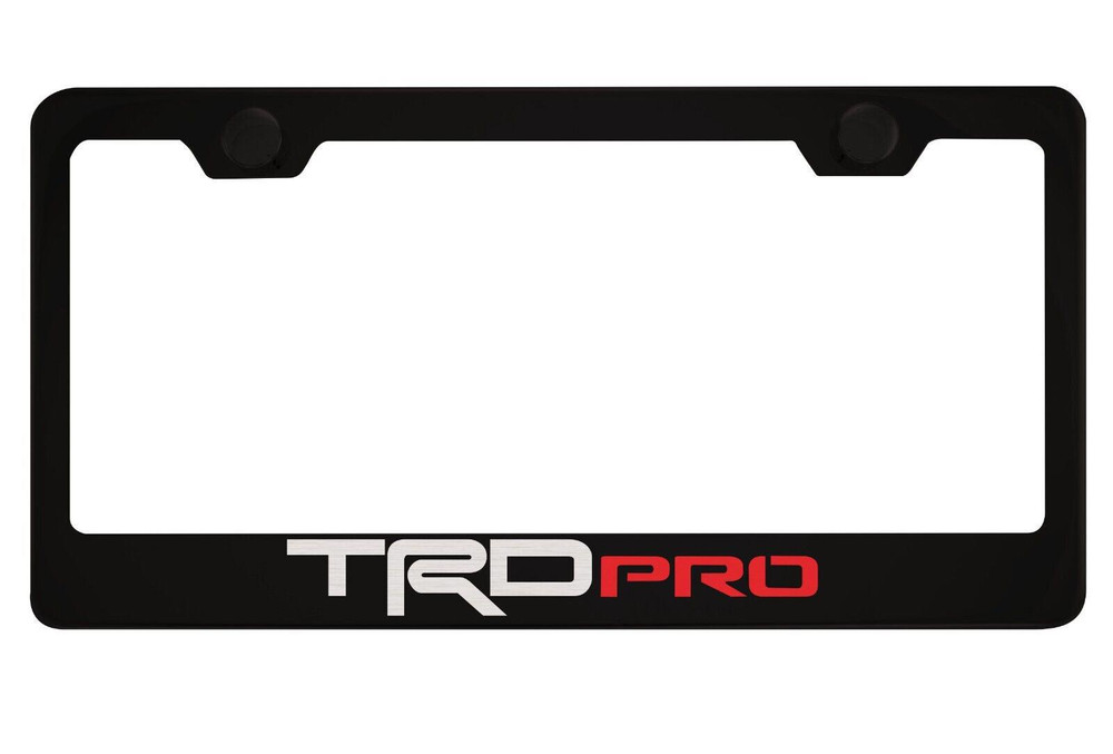 Black Stainless Steel License Plate Frame for TRD Pro