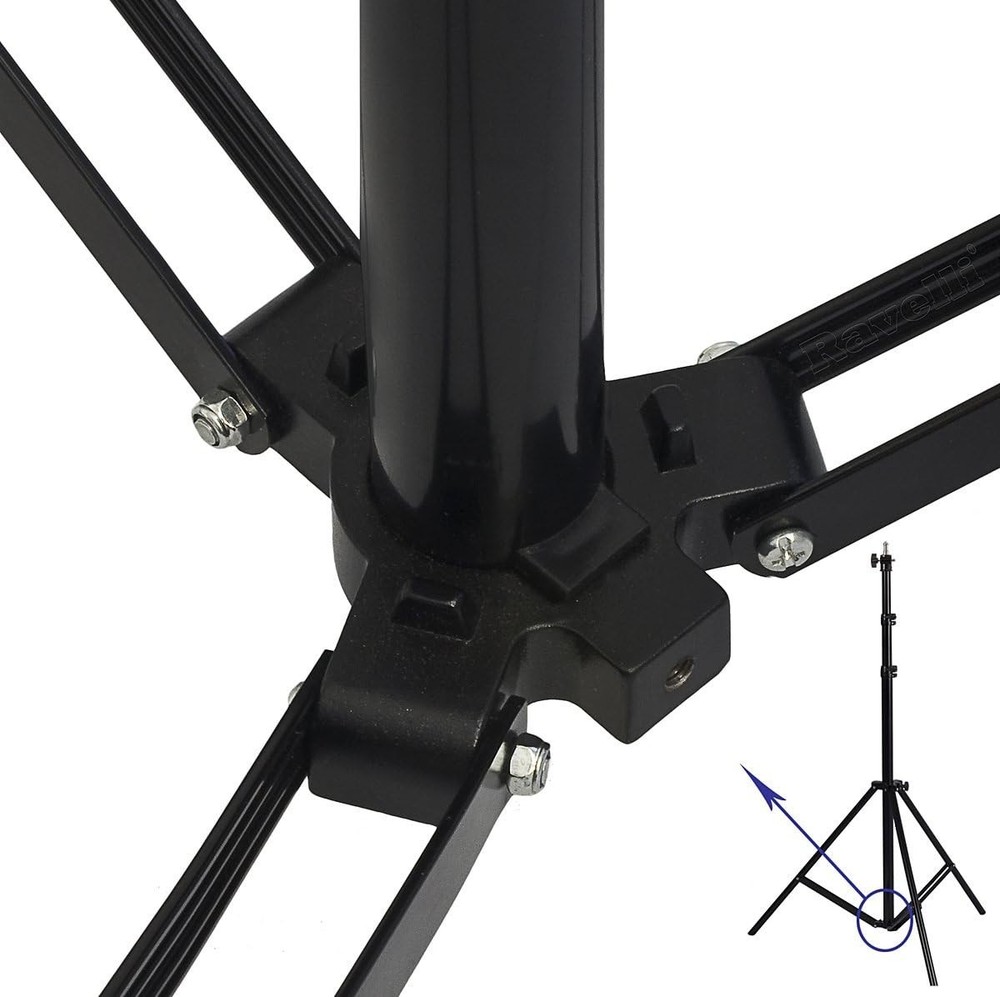 Sturdy 10' Air Cushioned Light Stand with Adapter