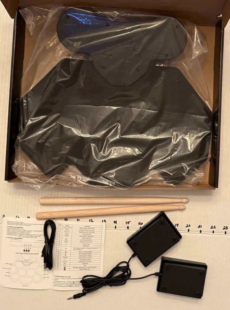 Electronic Portable Roll Up MIDI Practice Drum Pad