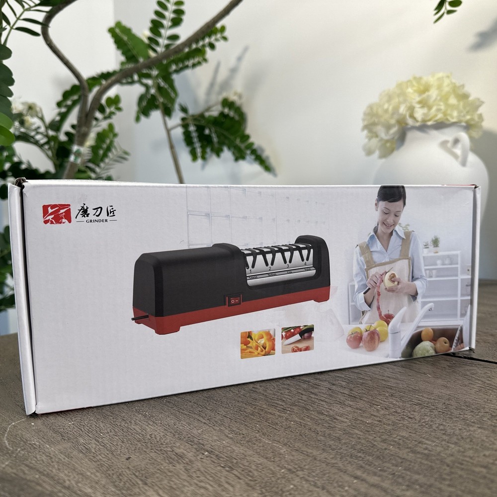 Electric Knife Sharpener, Professional Kitchen 4-Stage Knife Sharpening Kit