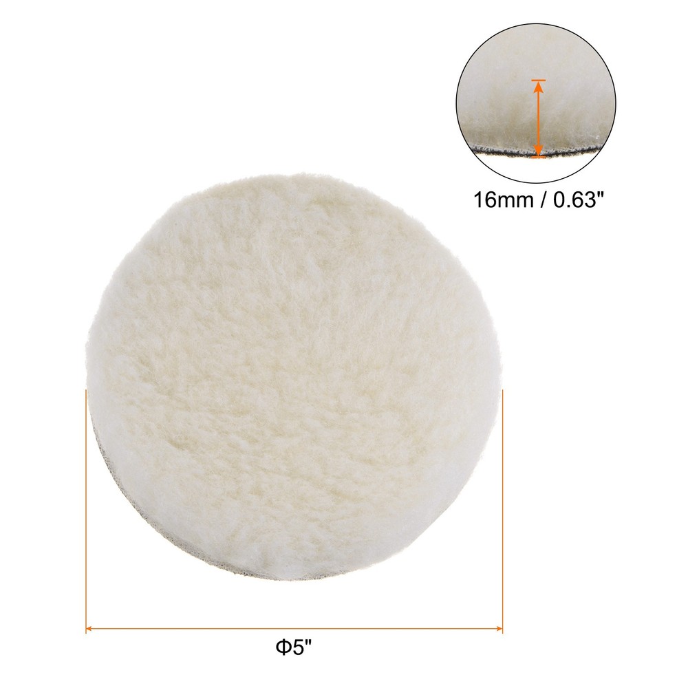 3pack Wool Buffing Pads 5 Inch Polishing Pad Polishing Buffing Pad Hook and Loop