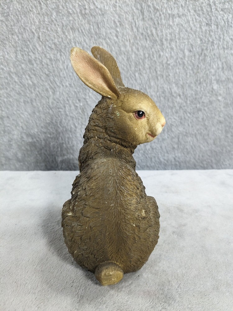 Resin Bunny Rabbit Stone Textured 6” Tall Spring Easter Decor