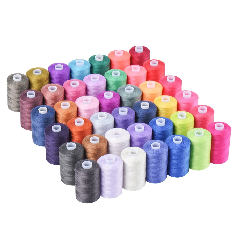 42 Spool 1000 Yards All Purpose Sewing Thread Assorted Polyester Sewing Machine