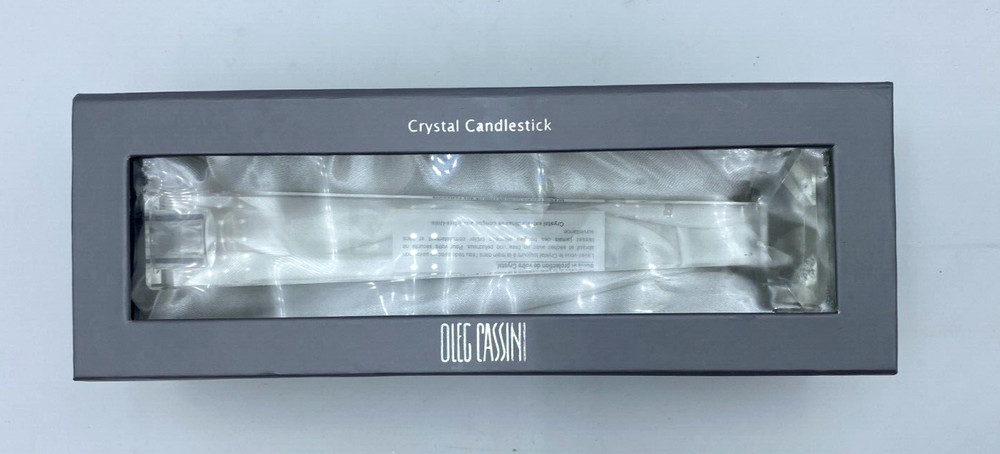 Oleg Cassini Crystal Candlesticks ALANNA 10"