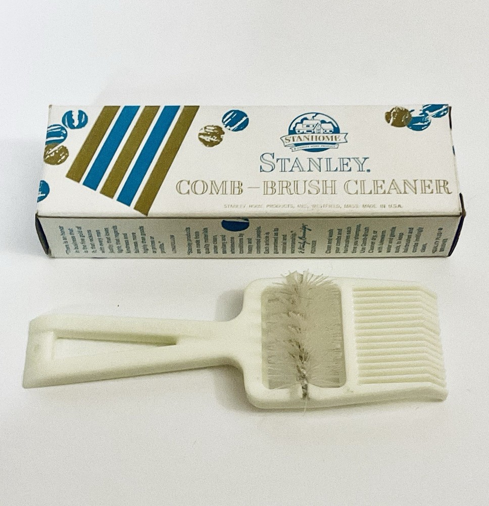 VINTAGE STANLEY COMB-BRUSH CLEANER WHITE #3023 STANHOME