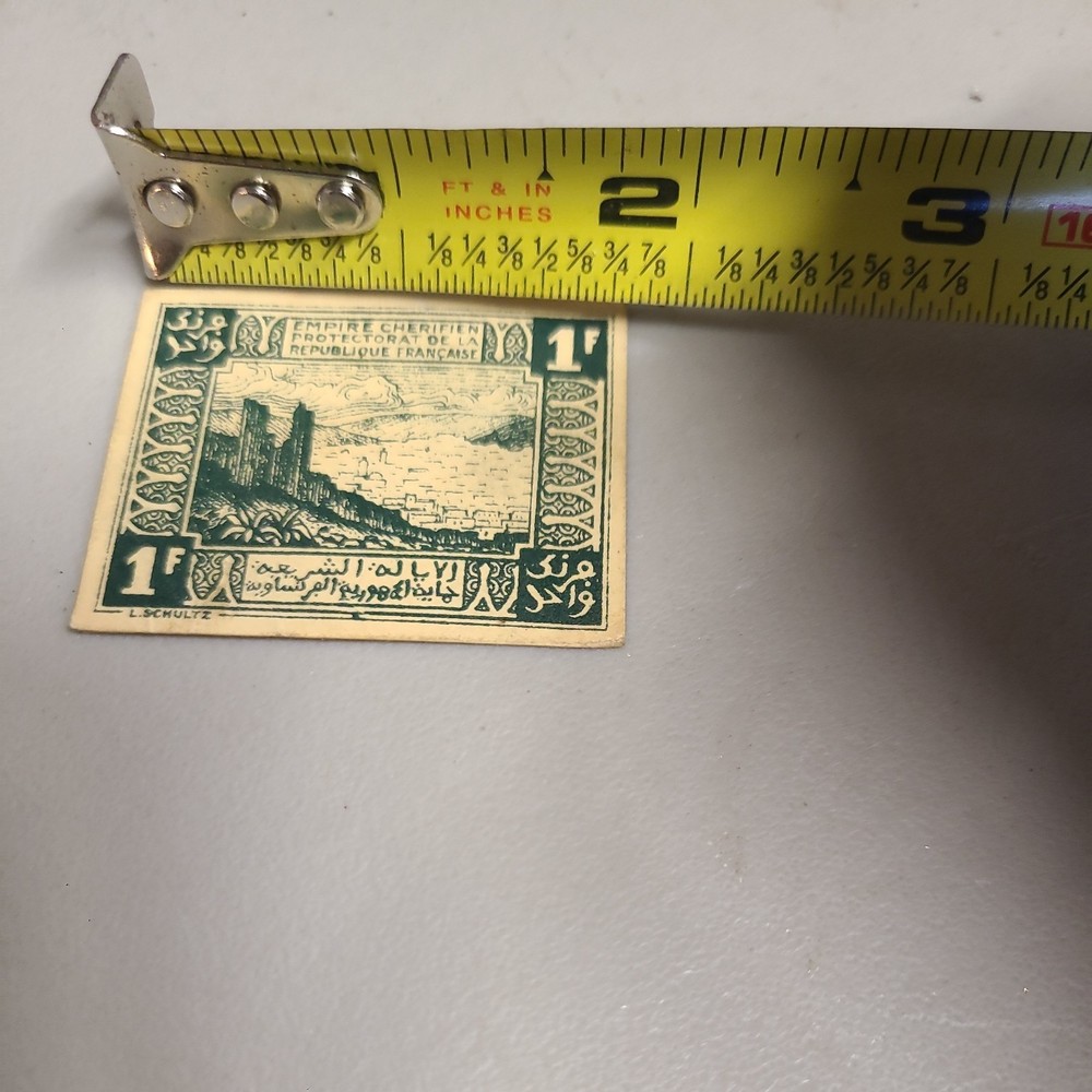 1944 Morocco 2 Francs Banknote WW2 Era Issue