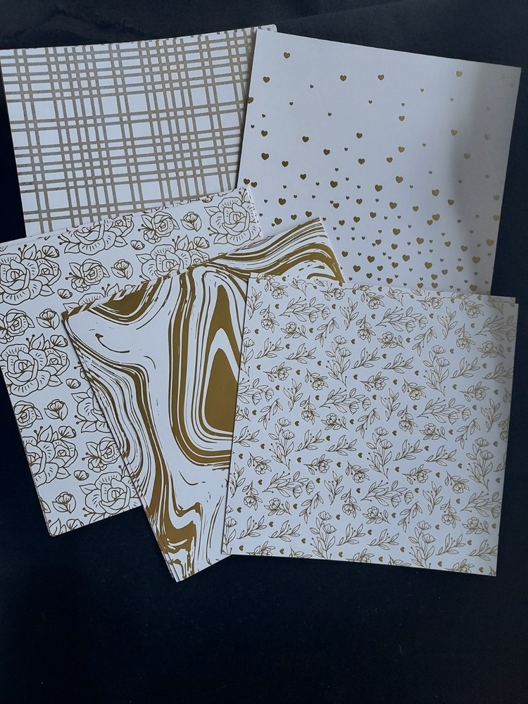 Stampin'Up! TEXTURED METALLIC SPECIALTY DSP (18) Sheets-Double Sided