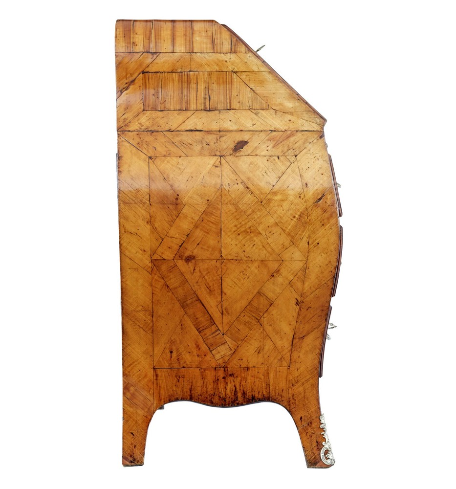 ROCOCO 18TH CENTURY YEW AND ELM BUREAU DESK