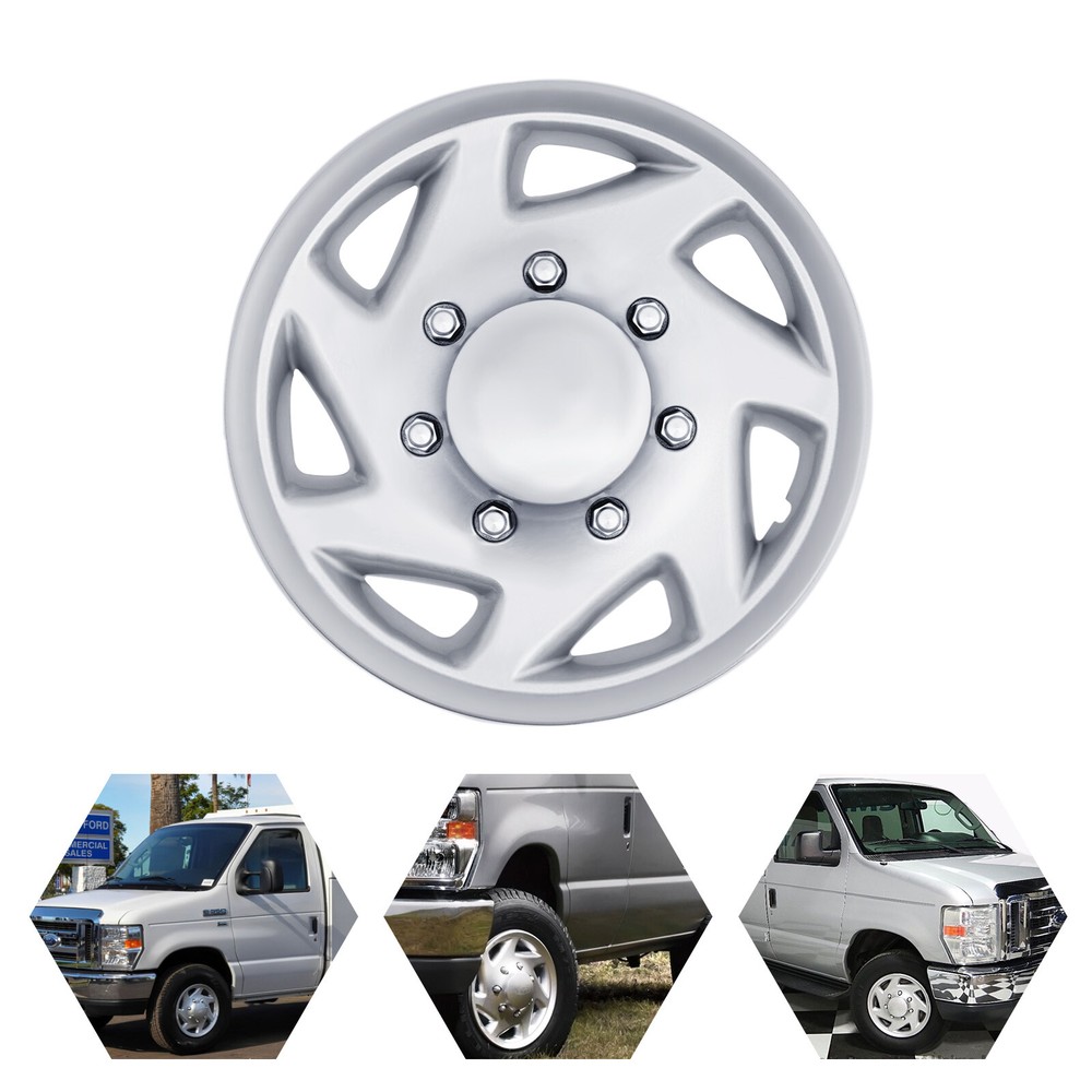 4PCS New For Ford E250 E350 E450 Econoline Van Full Wheel Covers Hub Caps