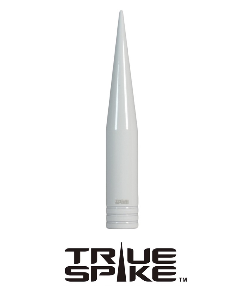 TRUE SPIKE 5" WHITE FAT SPIKED ANTENNA FOR HARLEY DAVIDSON ROAD KING