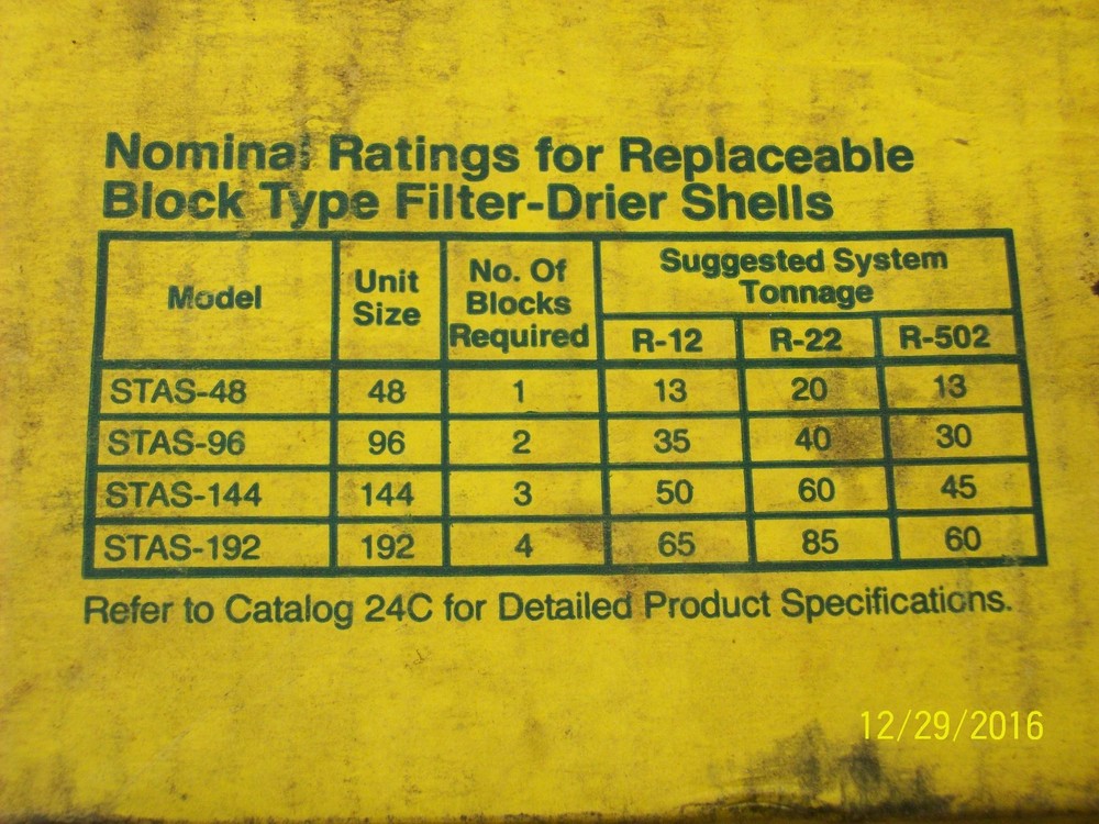NEW ALCO CONTROLS STANDARD CAPACITY FILTER DRIER BLOCK D-48