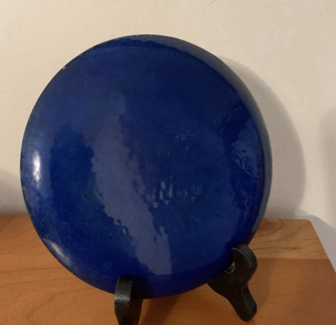 Copper Enamel Plate - 6 Inch Plate - Signed
