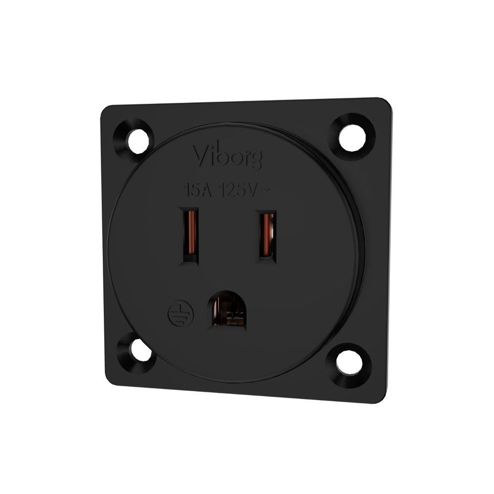 Viborg Pure Copper US Panel mounted receptacle 120V 15A US Socket