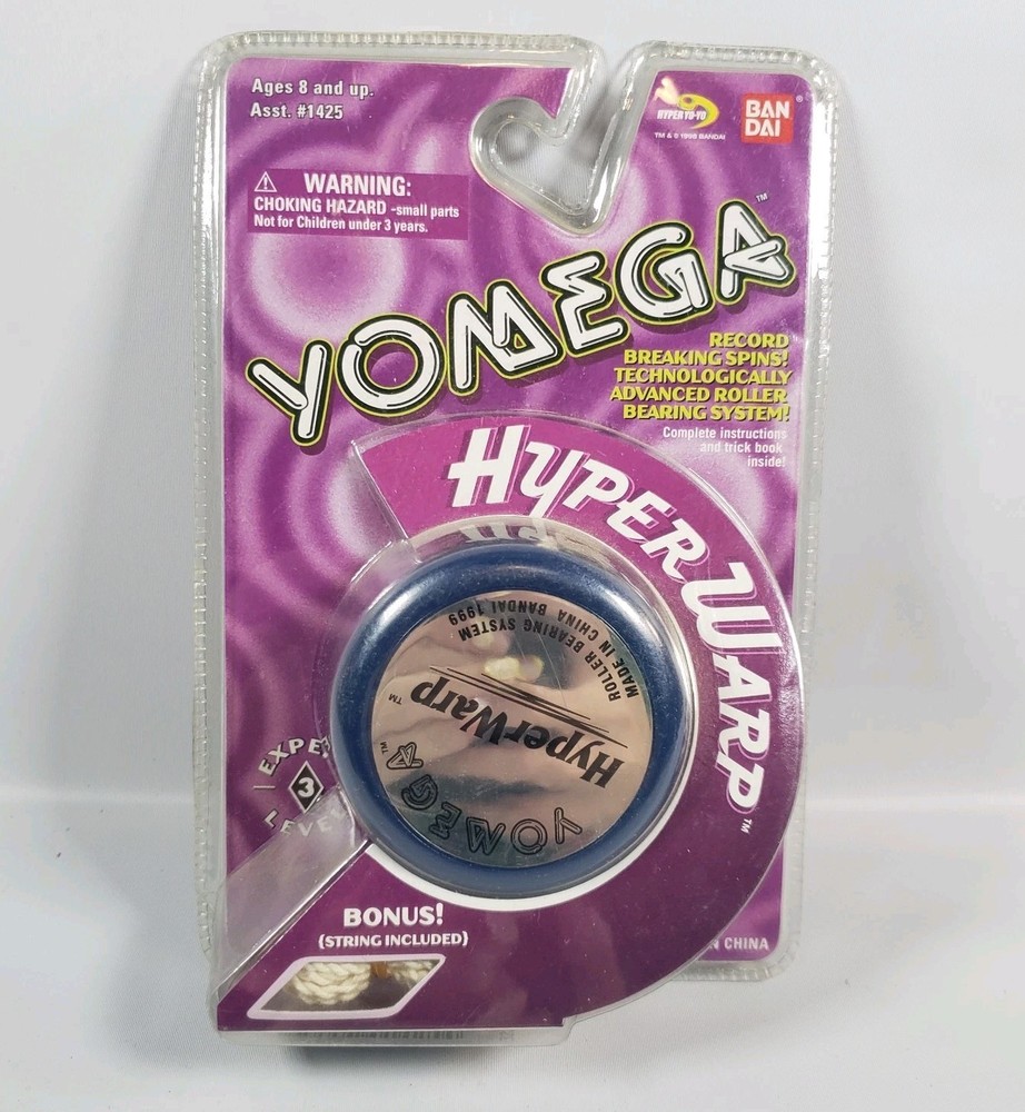 Vintage Yomega Ban Dai Hyper Warp Yo-Yo Blue 1999