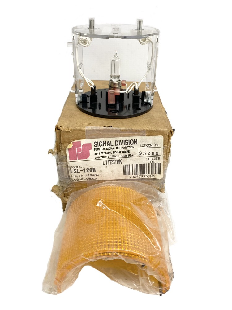 Federal Signal LSL-120A Amber Stack Light 120VAC Indicator Module Litestak New