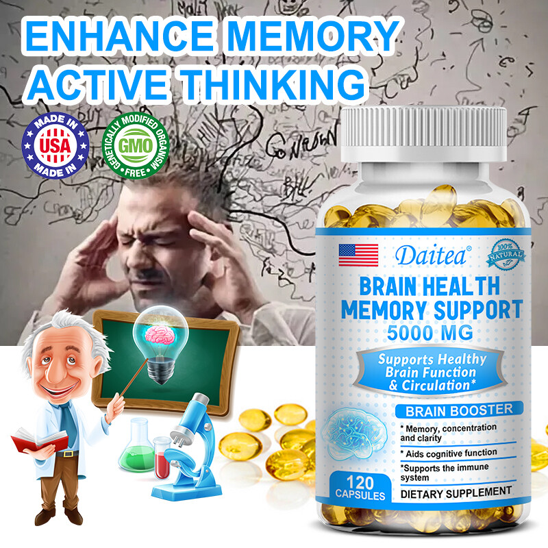 Brain Health Memory Support 5000mg Capsules Support Brain Function & Circulation