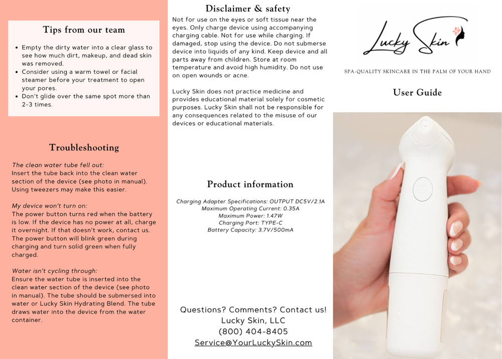 Lucky Skin Hydro Dermabrasion System for Home Use