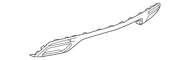 Genuine GM Black Rear Bumper Valance Panel 84227248