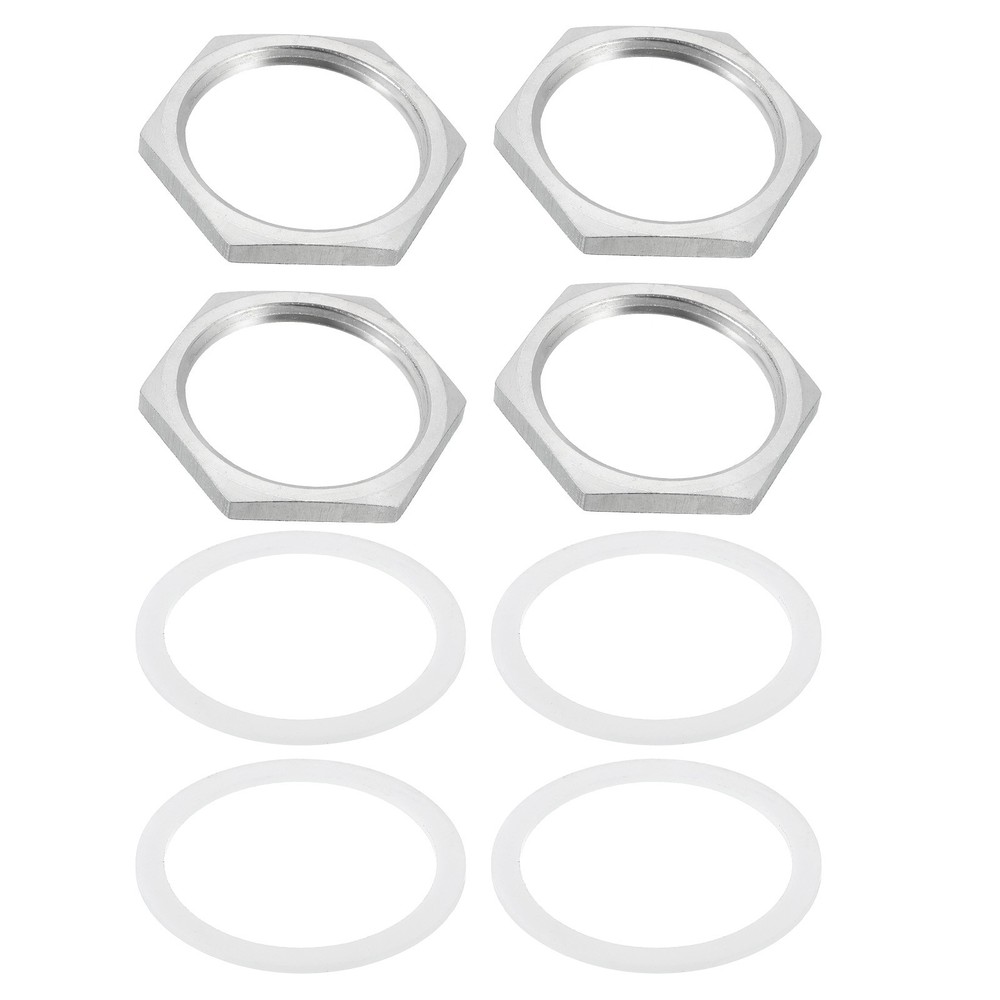 4pcs Cast Pipe Fitting Hex Locknut with Washer NPT 1-1/2", 2.17" OD
