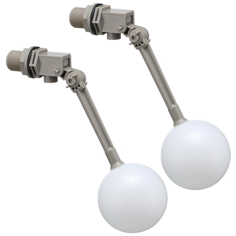 2 Pack Water Float Valve with Adjustable Arm, Water Float Ball 3/4 inches Gre...