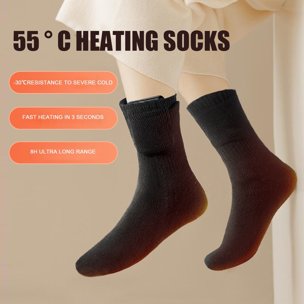 Heating Warmth for Outdoor Boots Skiing Winter Heated Socks USB Electric
