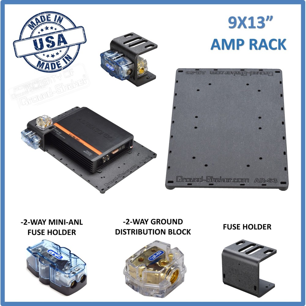 Amplifier Holder Amp Rack / Amp Holder +Dual Fuse Holder And Distributors Base
