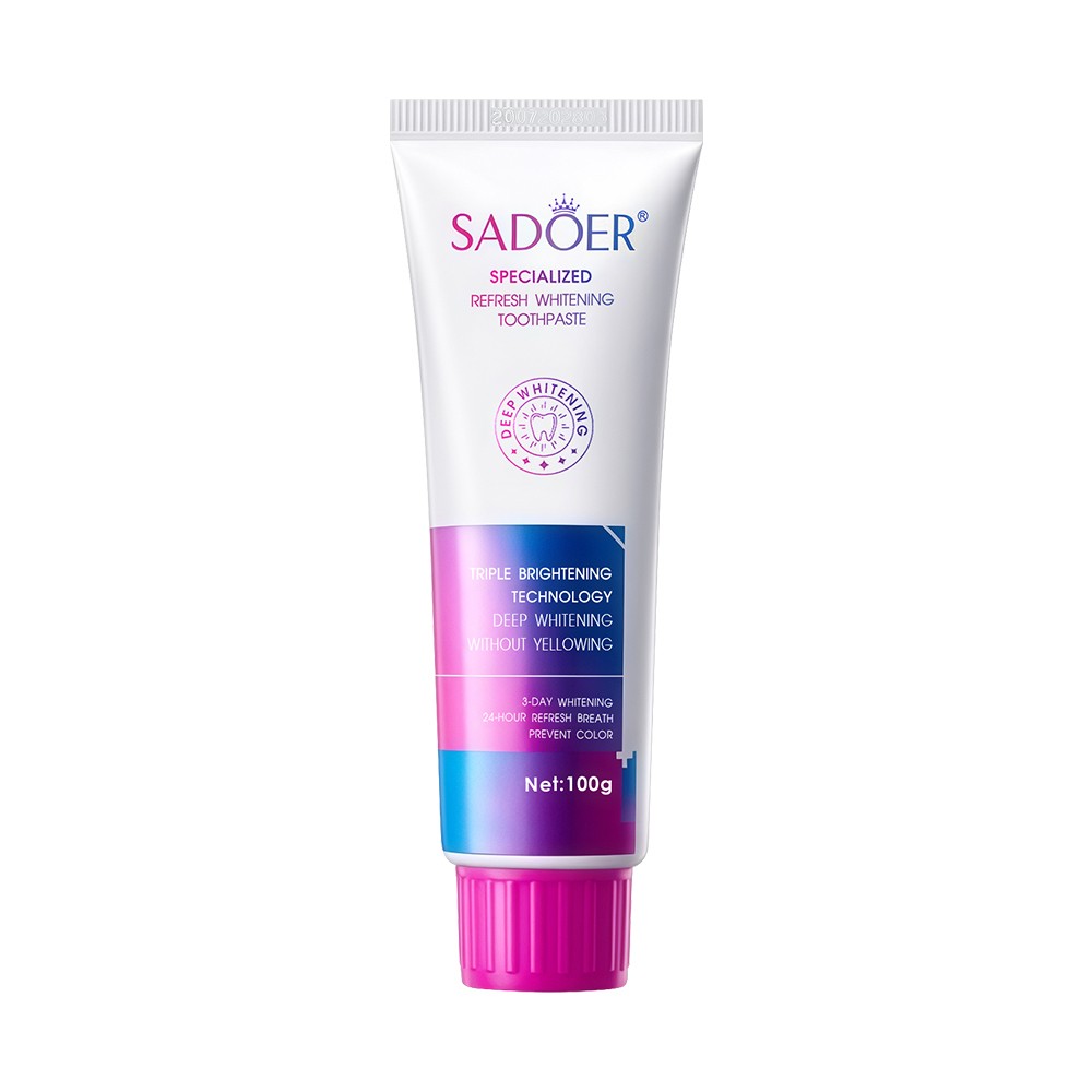 White Purple Toothpaste for Teeth Whitening, Helps Remove Yellow Tooth Stains