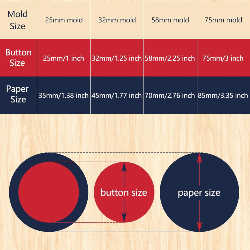 Button Maker Mold 32Mm/1.25 Inch, Replaceable Metal Mold for Button Maker Machin