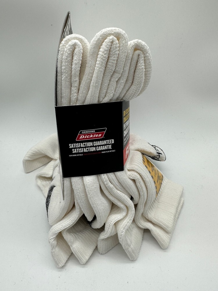 NEW 6 PAIR PACK DRI-TECH CREW GENUINE DICKIES MENS FLEX PERFORMANCE WORK SOCKS