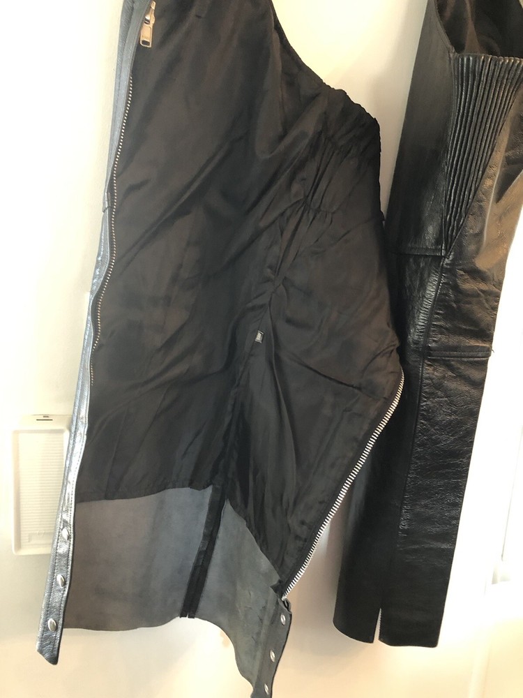Motorcycle Allstate Leather Mens Chaps unidentified size.