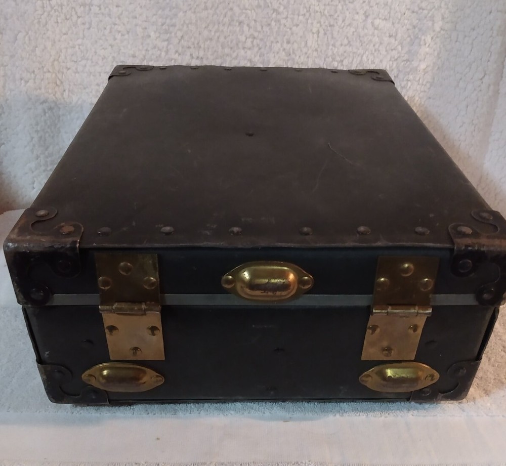 Black Small Suitcase Briefcase Excelsior Case Chest Vintage