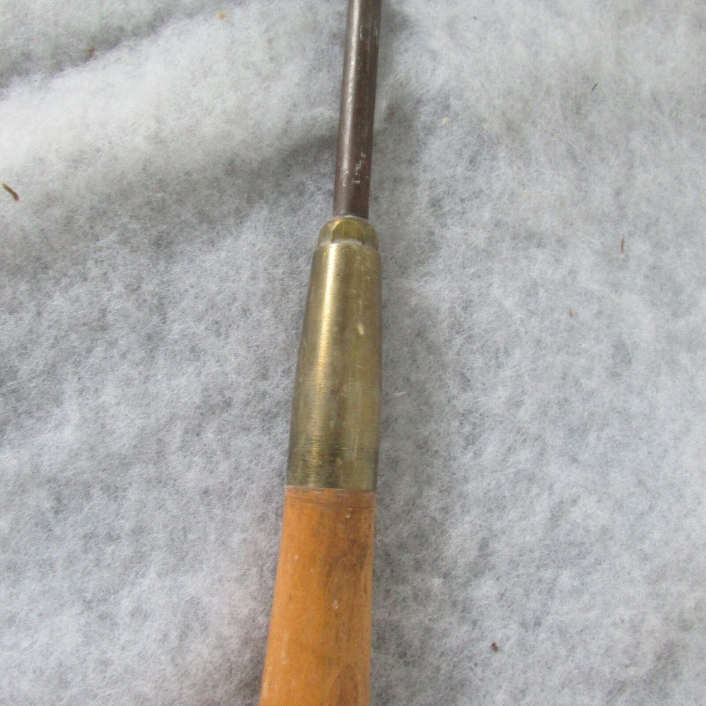 Vintage Chisel Wood/Brass Handle carving Tool 35" long