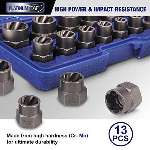 Impact Bolt & Nut Remover Set13 Pieces Bolt Extractor Tool Set Easy To Remove Th