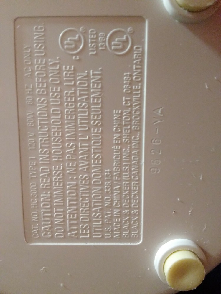 BLACK & DECKER Handy Chopper Plus HC3000 Type1 replacement MOTOR BASE UNIT White