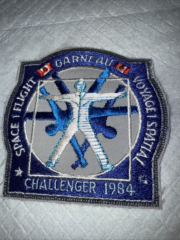 Vintage NASA Space Shuttle Patch 1984 Challenger Canada 4" Tall #475