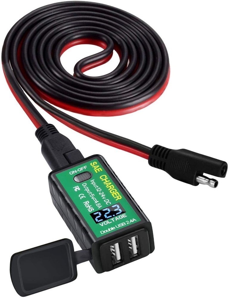 ACOPOWER 4.8A USB Charger Solar Panel Battery to USB Adapter