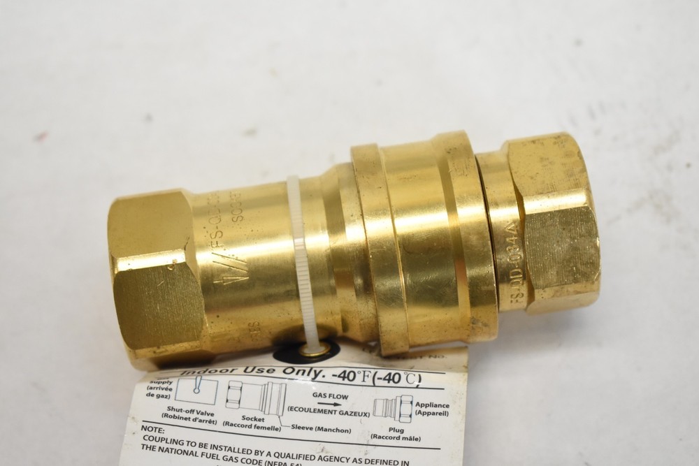 Regency FS-QD-034 2412: Brass Quick Disconnect 3/4" Assembly Easyflex