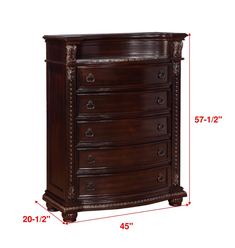 Formal Vintage Style Luxury 3pc Brown Finish Queen Size Panel Bed Set Solid Wood