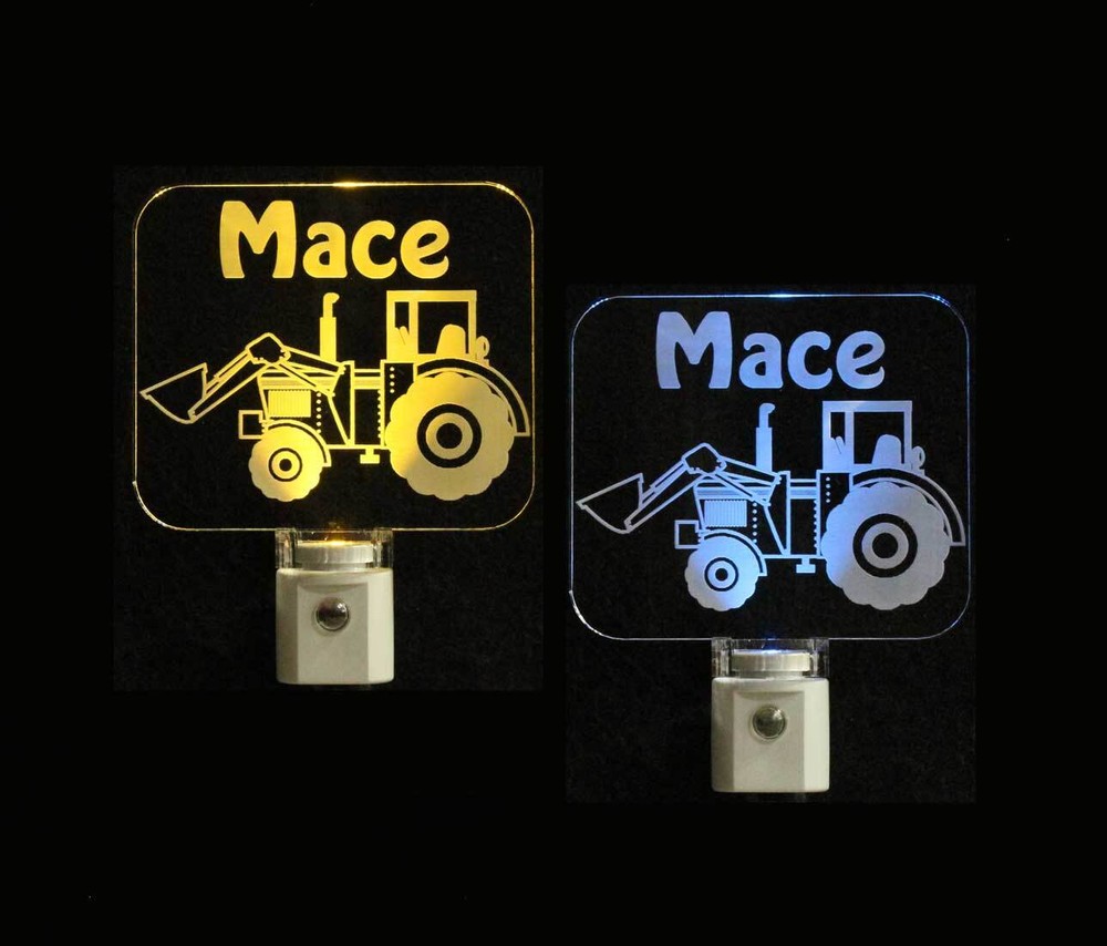 Personalized Kids Tractor night light, boys bedroom decor
