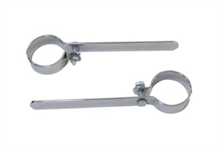 Chrome Exhaust Hanger Clamp Set 1-7/8" for Harley Custom Models