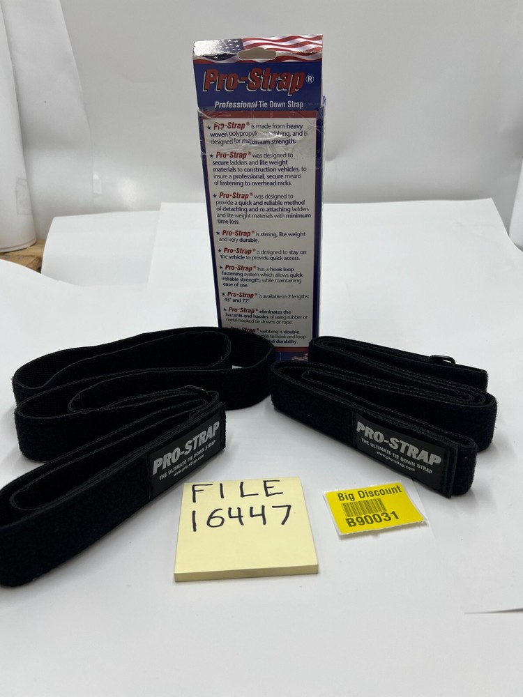 Pro-Strap Genuine OEM The Ultimate Professional Tie Down Strap 72" Black
