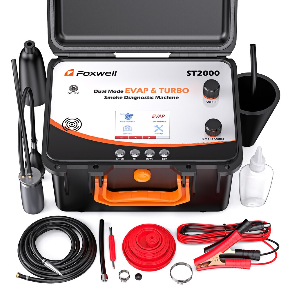 FOXWELL ST2000 Car EVAP Smoke Machine Leak Tester 4" LCD Screen Diagnostic Tool