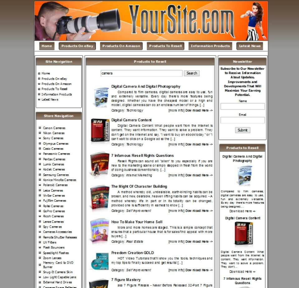 Digital Cameras Store Website