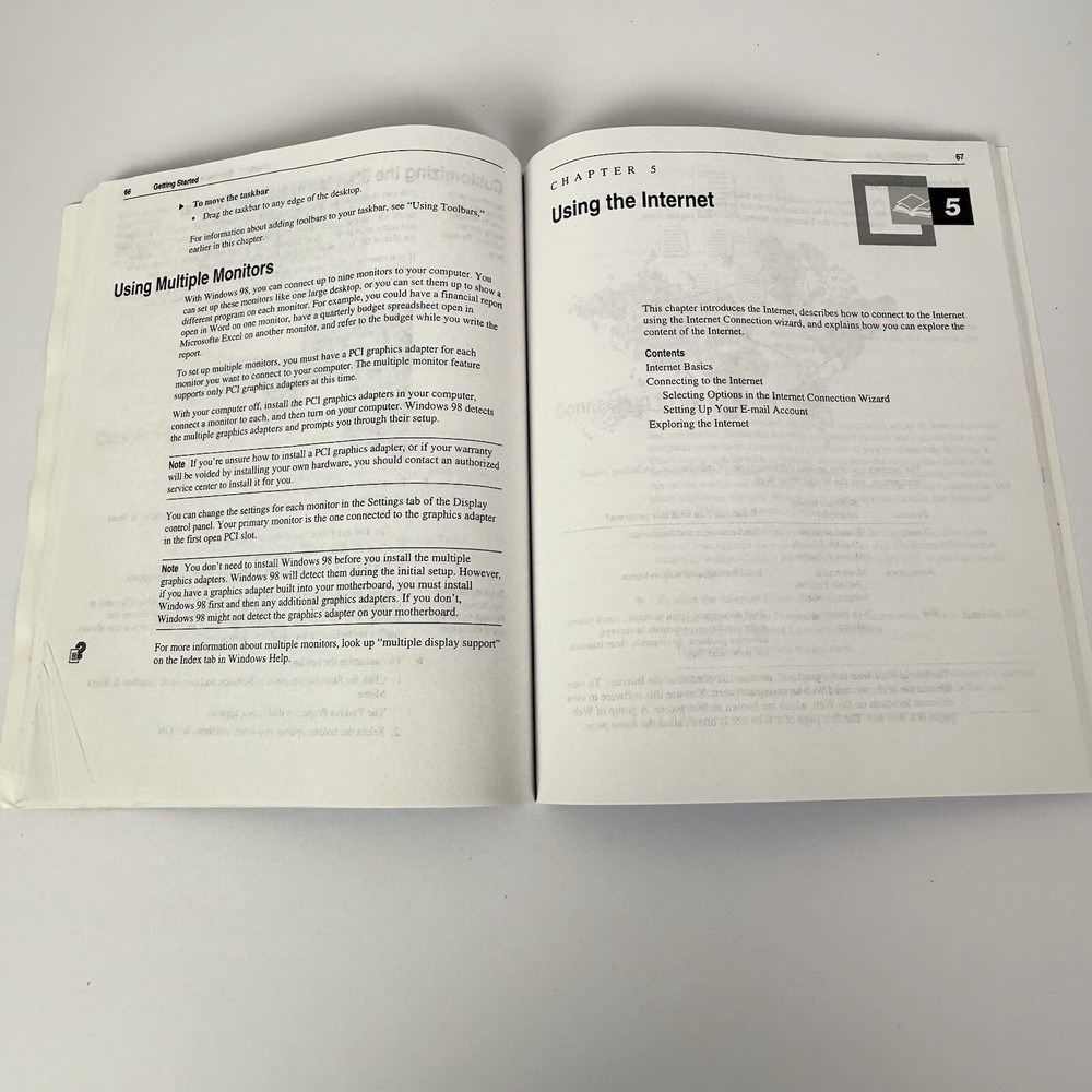 Microsoft Windows 98 Second Edition Book Getting Started Vintage