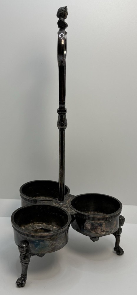 Reed & Barton 1869 Egyptian Revival Condiment Caddy