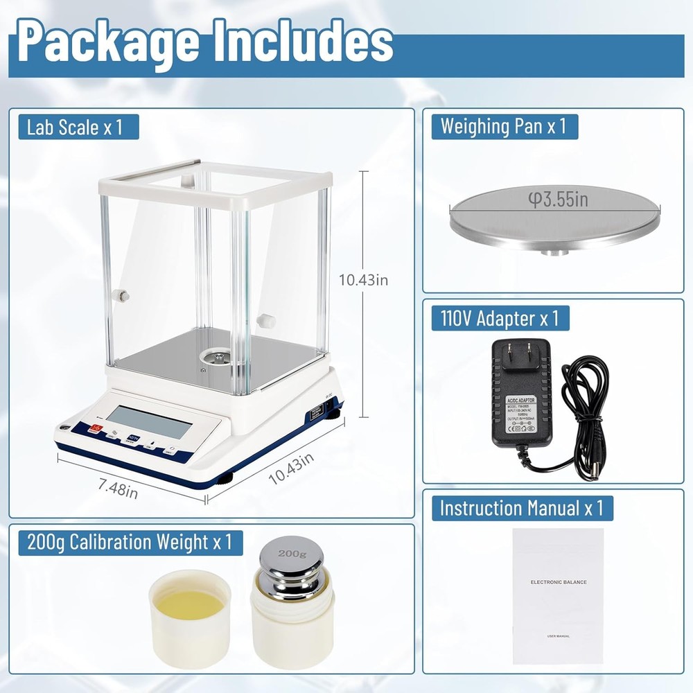 1mgx 210g Lab Scale Digital Analytical Balance Scientific high Precision Scale