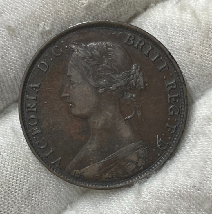 1861 Great Britain Half Penny Coin #3