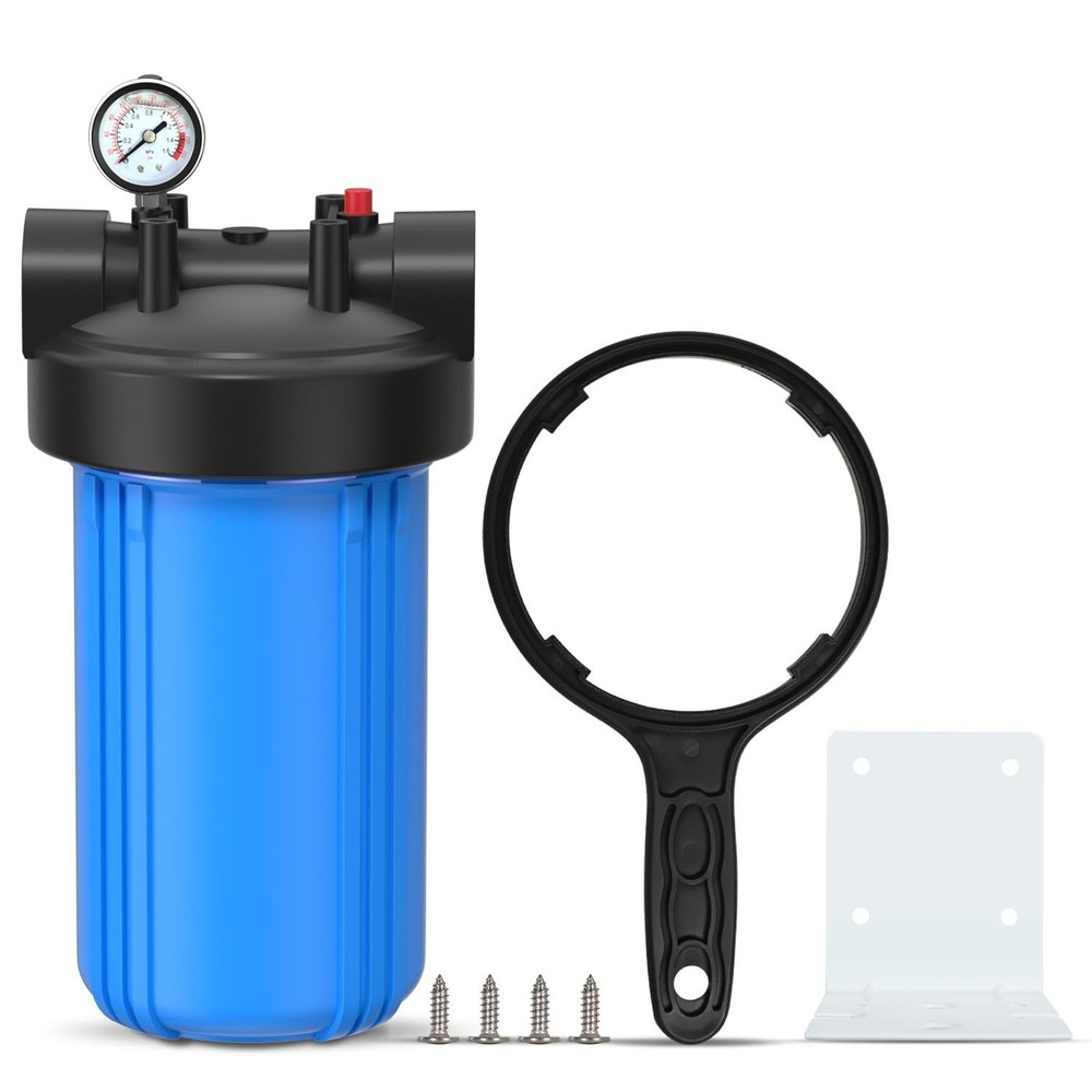 PUREPLUS Whole House Water Filter Housing, 10"x4.5" Cartridge Universal Housing