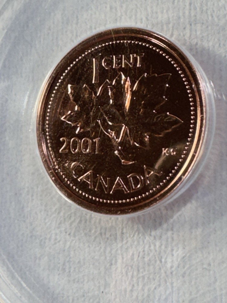 2001-P Canada 1 Cent Graded MS 67 RD by ANACS