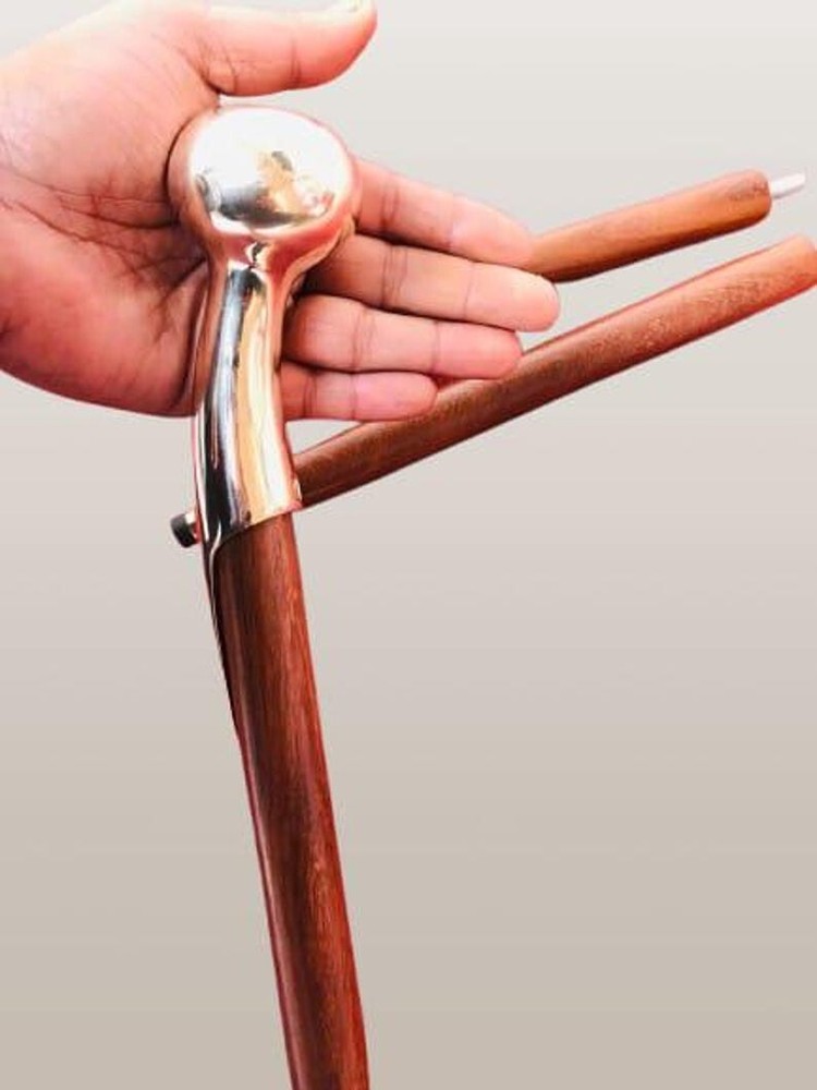 NEW SOLID VINTAGE DESIGNER ANTIQUE SOLID BRASS HANDLE WOODEN WALKING STICK CANE